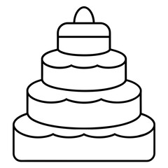 wedding cake vector illustration