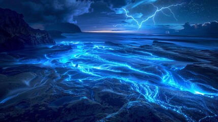 Glowing Realms The Ethereal Beauty of Biolumina in Nature's Depths
