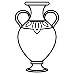 antique vase isolated on white