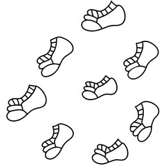 illustration of foot prints