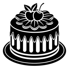 chocolate cake with cherries