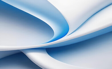 白と青の曲線形状の背景を抽象化します。滑らかでクリーンな微妙な質感の創造的なデザイン。モダンな明るい色のグラフィック要素。ポスター、パンフレット、プレゼンテーション、ウェブサイト、チラシに適しています