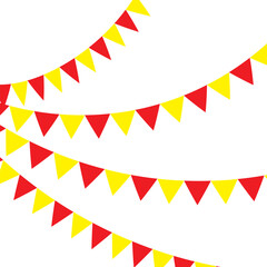 Obraz premium Bunting flags banner best for Birthday party and carnival garland decoration.