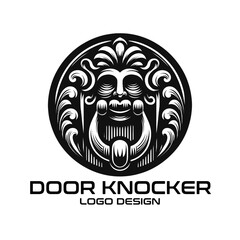 Door Knocker Vector Logo Design
