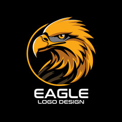 Eagle Cartoon Vector Logo Design