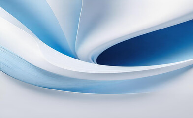 白と青の曲線形状の背景を抽象化します。滑らかでクリーンな微妙な質感の創造的なデザイン。モダンな明るい色のグラフィック要素。ポスター、パンフレット、プレゼンテーション、ウェブサイト、チラシに適しています