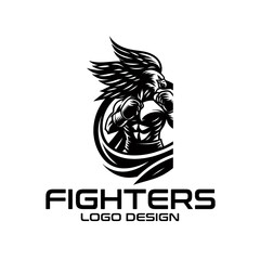 Fighters Vector Logo Design