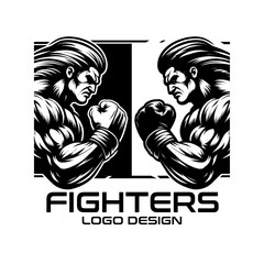 Fighters Vector Logo Design