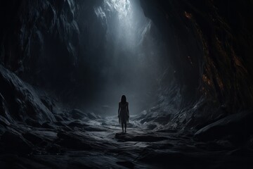 Fototapeta premium Isolation in Dark Cave
