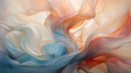 Soft Flowing Lines of Feminine Abstraction Background Ai Generative - obrazy, fototapety, plakaty