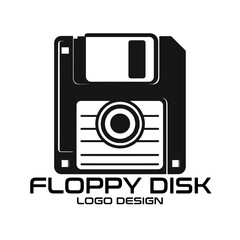 Floppy Disk Vector Logo Design