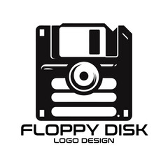 Floppy Disk Vector Logo Design