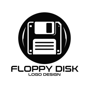 Floppy Disk Vector Logo Design