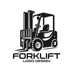 Forklift Vector Logo Design