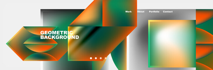 Minimal geometric web site page template design. Vector Illustration For Wallpaper, Banner, Background, Card, Book Illustration, landing page