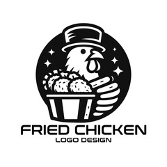 Fried Chicken Vector Logo Design