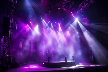 Fototapeta na wymiar Dramatic stage lighting enhancing the atmosphere