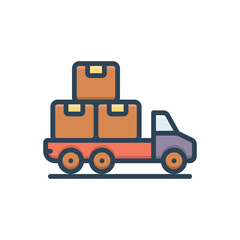 Color illustration icon for goods