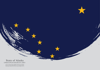 Flag of the state of Alaska. The United States of America