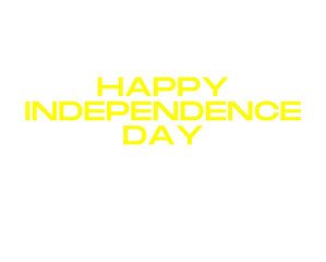 happy independence day celebration text vector design