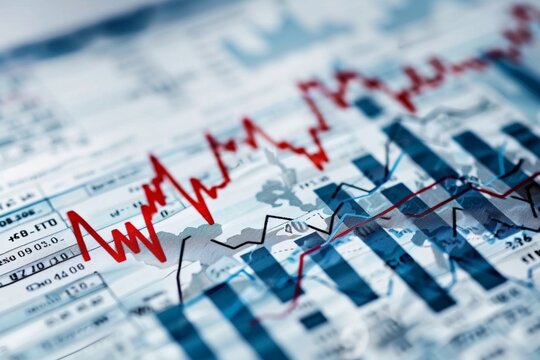 Show an abstract representation of a budget deficit