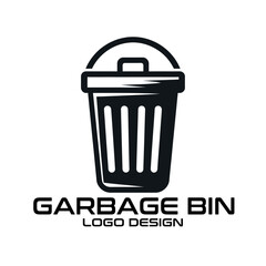 Garbage Bin Vector Logo Design