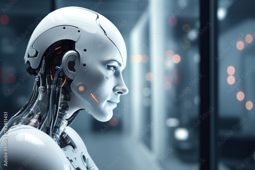 Poster a tech-savvy professional programming robotic automation