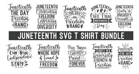 Juneteenth svg t shirt design bundle