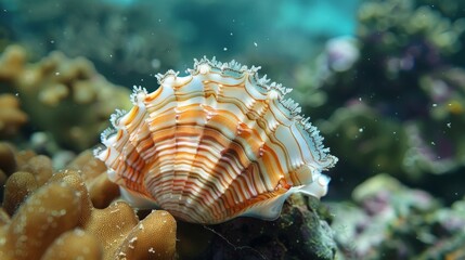 Naklejka na ściany i meble reef mollusk
