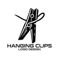 Hanging Clips Vector Logo Design