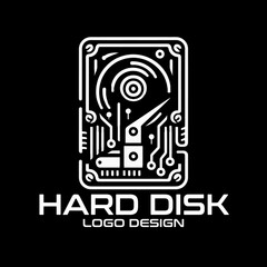 Hard Disk Vector Logo Design