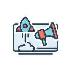 Color illustration icon for campaign