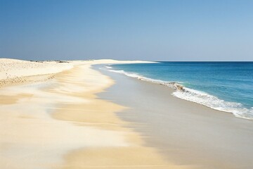 Fototapeta na wymiar Beautiful sandy beach on the island of Crete, Greece