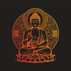 Vesak Festival Chinese Style Artwork