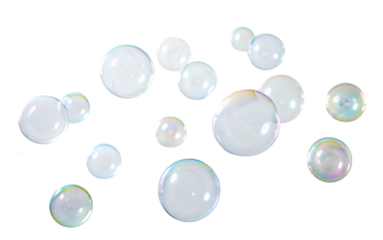 group of bubble on white background