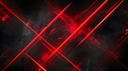 Gritty textured background with chaotic red neon lines intersecting, creating a dystopian or post-apocalyptic feel