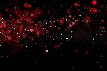 Abstract red bokeh on black background,  Christmas and New Year concept