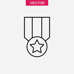 Military reward medal line icon, simple flat trendy style illustration for web and app..eps