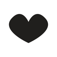 heart - Vector icon, love icon symbol black color solid icon.