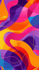 abstract colorful background with waves wallpaper illustration bright colors 