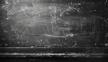 Chalkboard Texture, Realistic chalkboard texture with chalk smudges and eraser marks, great for creating chalkboard art or educational resources with a handmade fee - obrazy, fototapety, plakaty