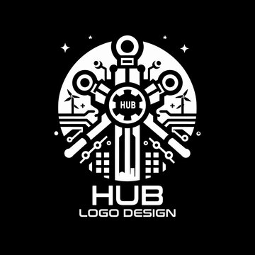 Hub Vector Logo Design