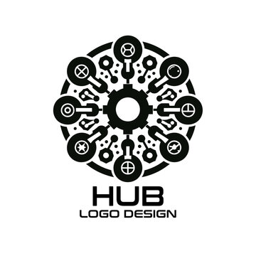 Hub Vector Logo Design