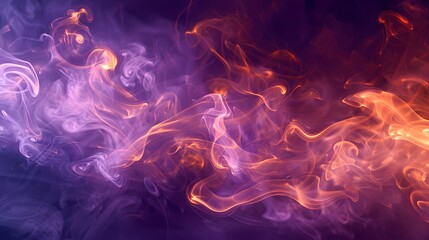abstract black fire texture on a dark purple and yellow background	
