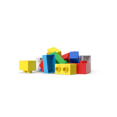 Pile of 2x1 Brick Toys