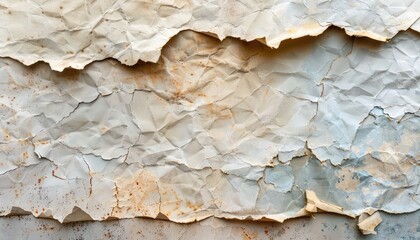 Torn Paper Edges, Rough and torn paper edges with frayed edges and ripped sections, perfect for creating collage-style compositions or adding a distressed effect to designs - obrazy, fototapety, plakaty