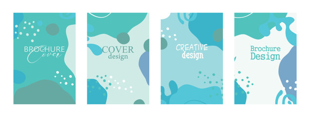 Creative design with colorful font and lettering. Cards and caps background. 