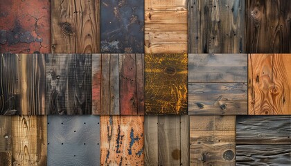 Wood Grain Patterns, Natural wood grain textures in different species and finishes, offering warmth and organic charm to digital backgrounds or product mockups