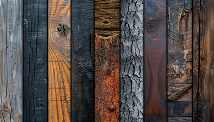 Wood Grain Patterns, Natural wood grain textures in different species and finishes, offering warmth and organic charm to digital backgrounds or product mockups