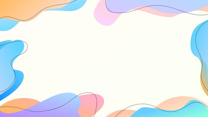 ABSTRACT BACKGROUND WITH HAND DRAWN SHAPES PASTEL GRADIENT COLOR VECTOR DESIGN TEMPLATE FOR WALLPAPER, COVER DESIGN, HOMEPAGE DESIGN